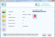 Windows partition data recovery software screenshot