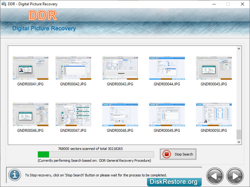 Digital Photo Restore Software screenshot