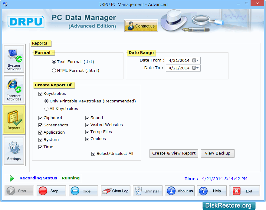 Generate reports