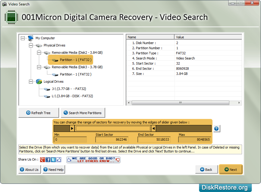 Select partition