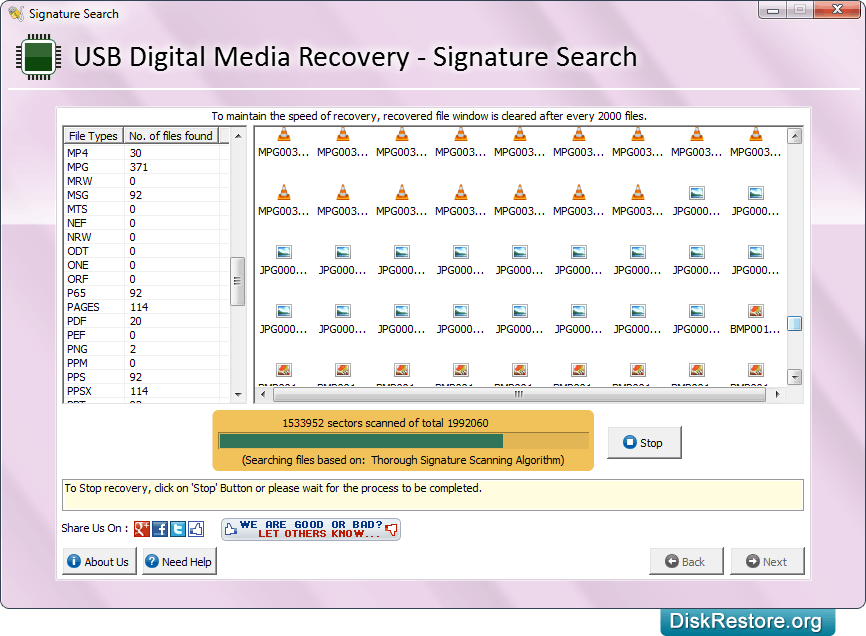 Data recovery process