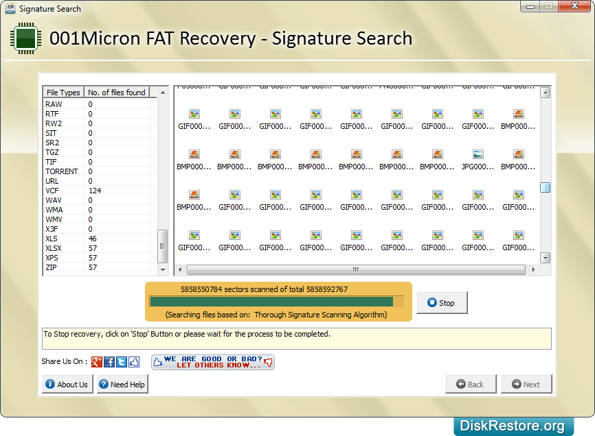 Data recovery process