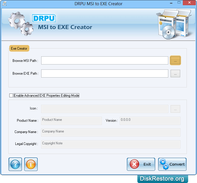 Browse location of MSI file