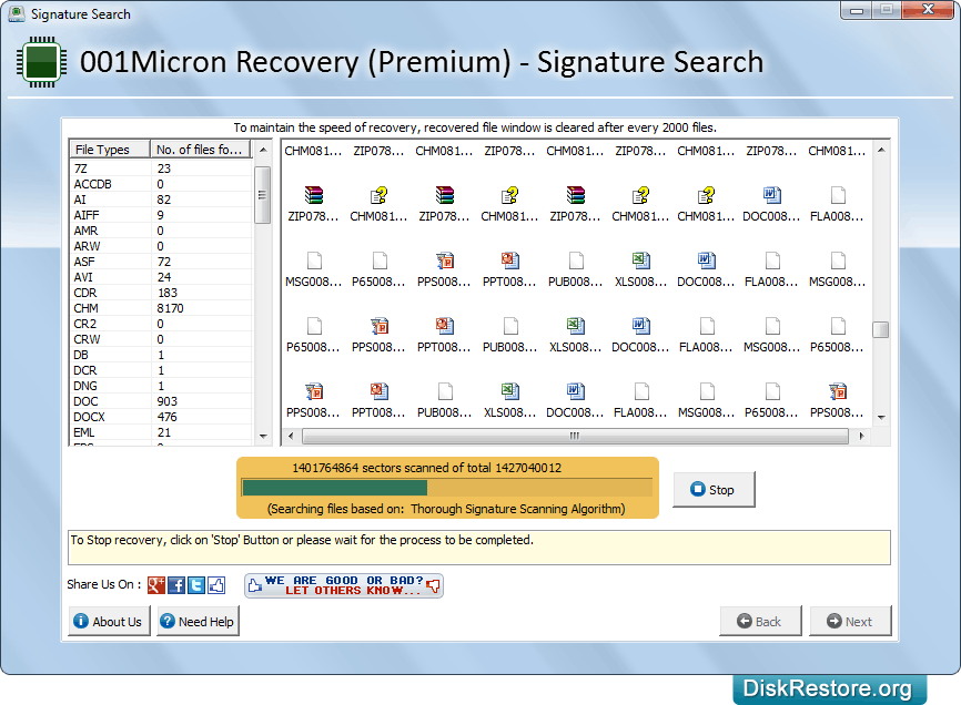 Data recovery process