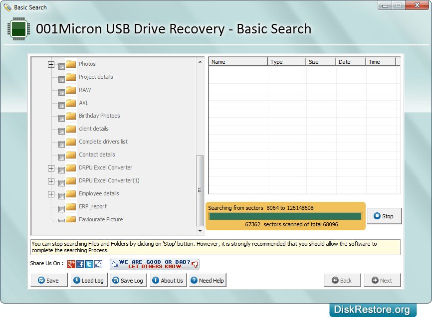 Data recovery process