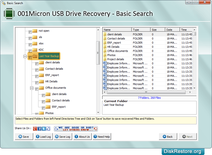 Save recovered data